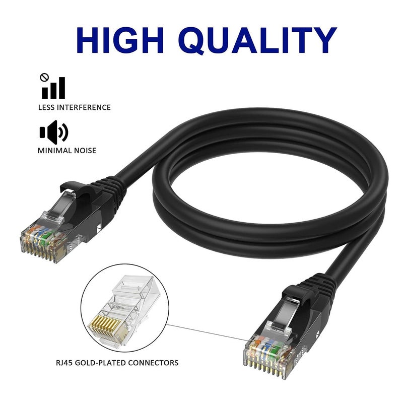 Sadow outdoor RJ45 Ethernet Internet Cable 1024 MBPS/1 Gigabit Cat5e Faster Than Cat5 Internet Network Rj45 LAN Cable Patch Cord Computer Connector Cable for Desktop/Laptop/Routers (10m) (25) - Image 4
