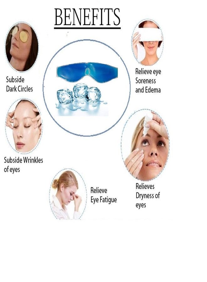 NEEV ENTERPRISE Cooling Gel Relaxing Eye Mask for Dark Circles, Dry Eyes, Cooling Eyes, Pain Relief, Redness, Eye Patches, Sleeping Cool Pad Suitable for All Family Members - Blue (3 PC) - Image 5