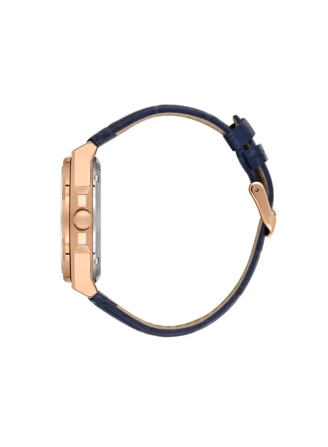 Lee Cooper LEE COOPER Men's Watch, Automatic Display and Leather Strap - LC08050.499, Blue