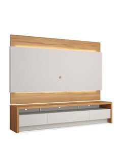 AtoZ Furniture Sylvan TV Panel and TV Stand in Oak and White Color 
