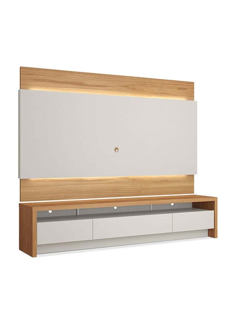 Sylvan TV Panel and TV Stand in Oak and White Color