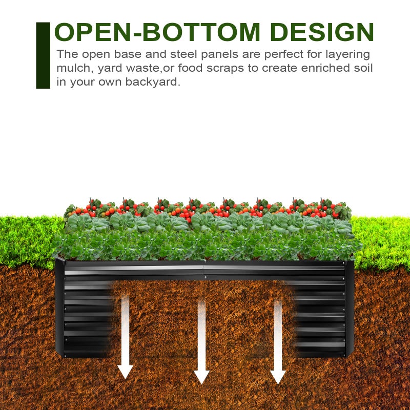 EDOSTORY Raised Bed Garden Bed Kit, 5x5x1ft Galvanized Planter Tall Raised Garden Boxes Outdoor, Large Metal Raised Garden Beds for Vegetables, Flowers, Herbs - Image 5