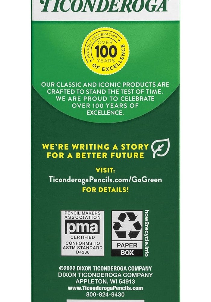 Ticonderoga My First Wood-Cased Pencils, Pre-Sharpened, 2 HB, Yellow, 12 Count - Image 2