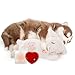 ALL FOR PAWS Heartbeat Dog Toy with Warm Bag for Puppy Anxiety Relief Sleep Aid Heartbeat Stuffed Animal Dog Toy for Behavioral Training Snuggling Plush Toy for Puppy Calming Aid White Sheep - Image 3