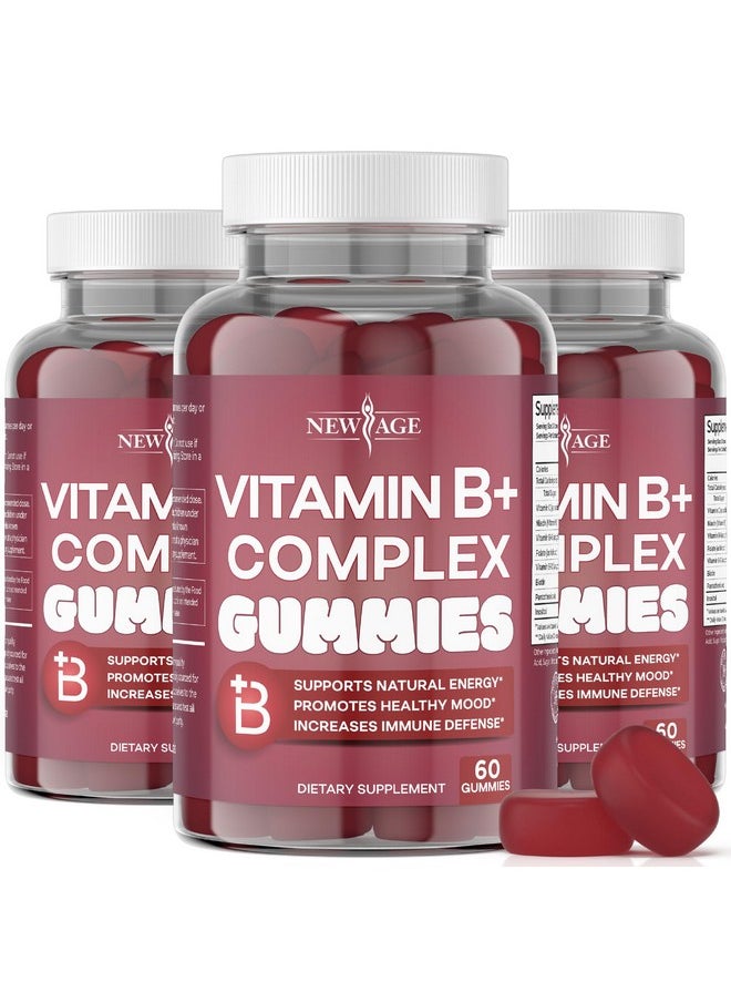 NEW AGE Vitamin B Complex Gummies with Vitamin B3, B6 & B12 - with Biotin, Folic Acid & Vitamin C - Gluten-Free, Vegan, Made in The USA! (180 Count (Pack of 3)) - pzsku/ZDF7818EDAD32F1E1024DZ/45/_/1740202731/c6623a88-4eb3-4b21-b5e6-0cde333a72de