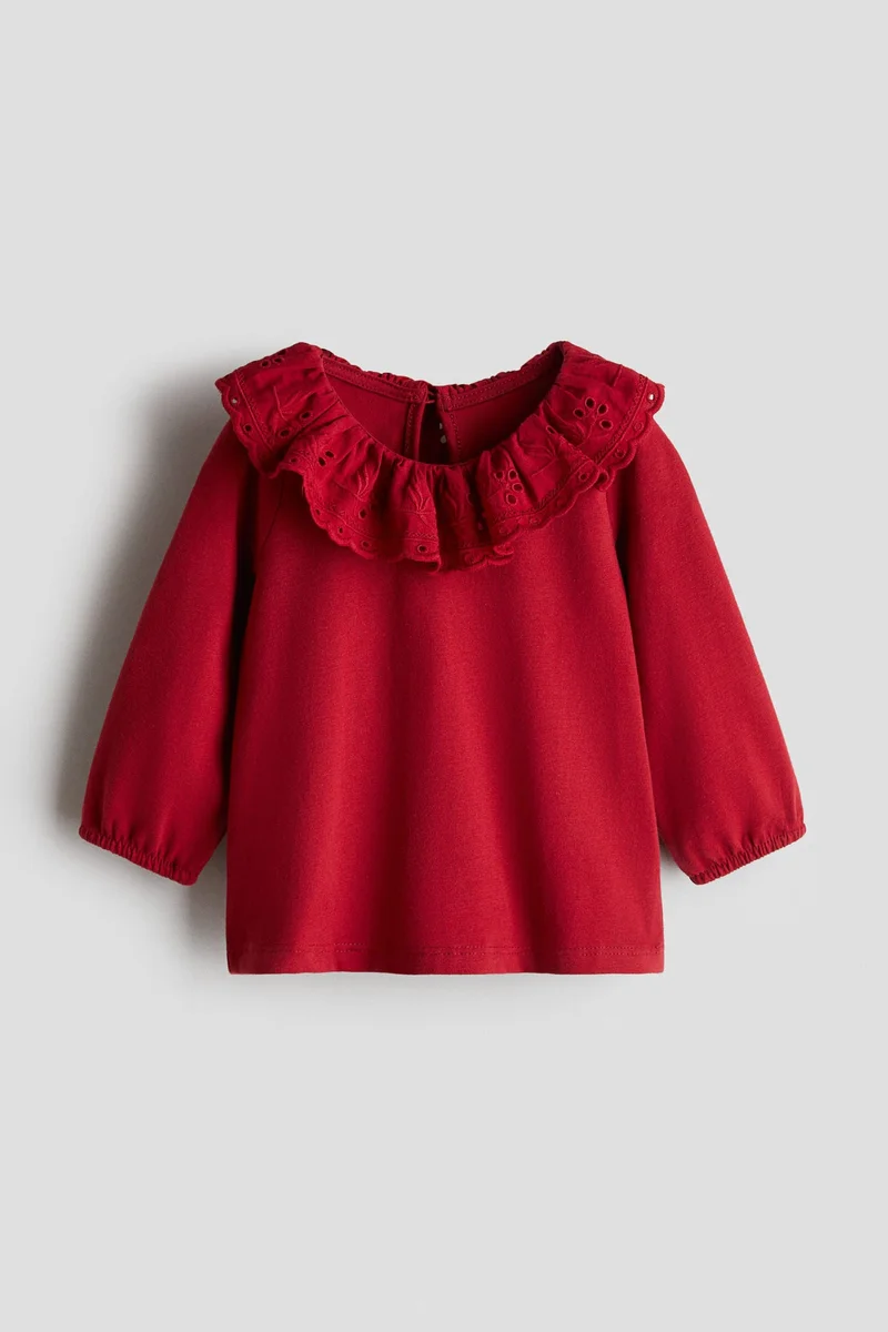 H&M Broderie anglaise-collared top