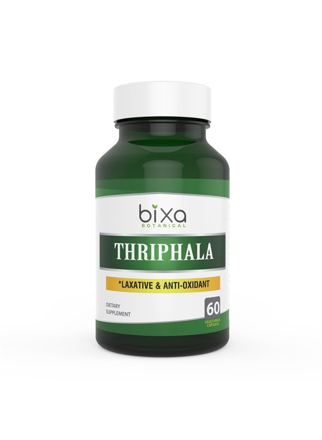 bixa BOTANICAL مستخلص تريفالا 40% تانينات، 60 كبسولة (450 ملغ) نباتية | عشبة أيورفيدا للملين ومضاد الأكسدة، مكمل عشبي للهضم الصحي وامتصاص العناصر الغذائية - Image 1