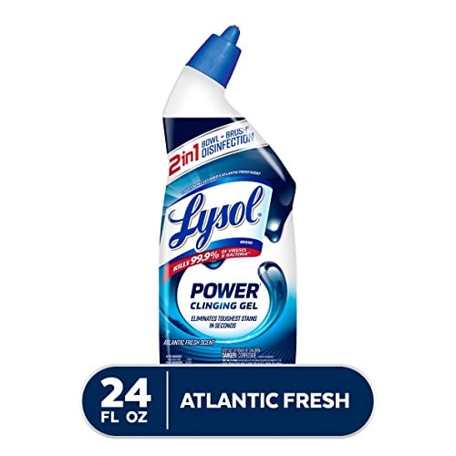 Lysol Power Toilet Bowl Cleaner Gel, For Cleaning and Disinfecting, Stain Removal, 24oz - Image 1