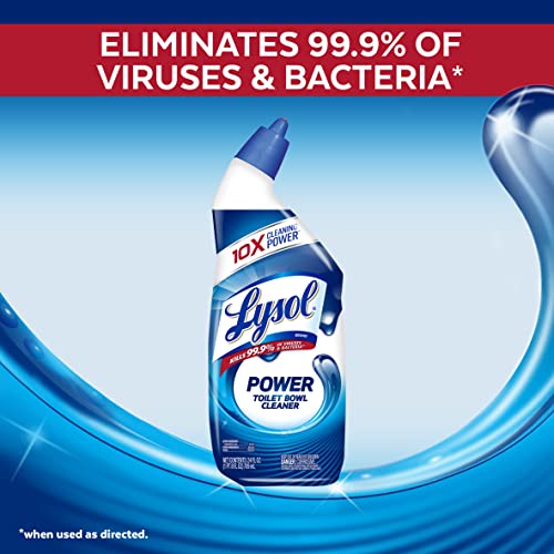 Lysol Power Toilet Bowl Cleaner Gel, For Cleaning and Disinfecting, Stain Removal, 24oz - Image 2