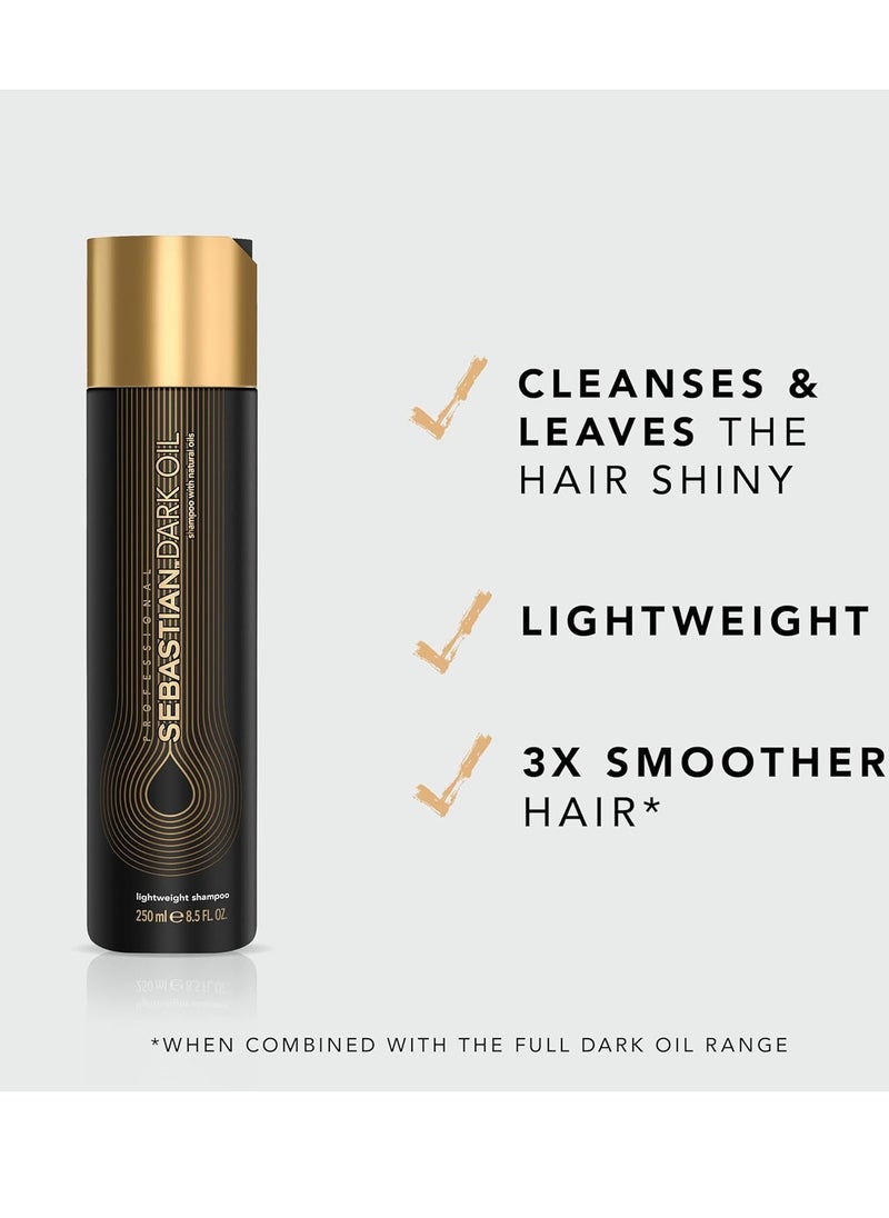 Sebastian Professional - Sebastian Professional Dark Oil Lightweight Shampoo| Infused with Jojoba & Argan Oil for Silky, Smooth Hair - Image 1