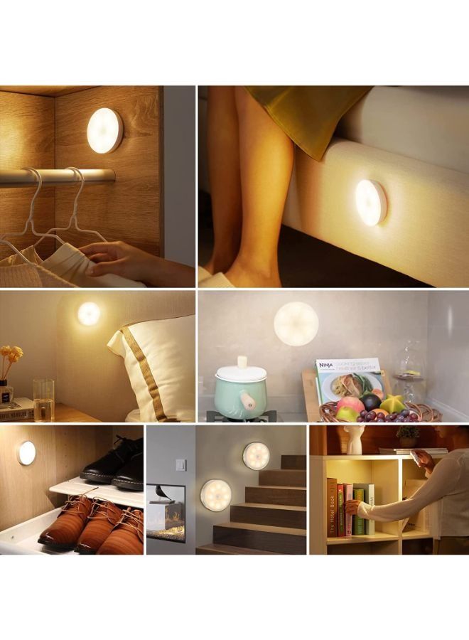 Y&D 4 Pieces Motion Sensor Night Light, USB C Rechargeable LED Wireless Safe Lighting for Bedroom, Bathroom, Under Cabinet, Kitchen, Hallway, and Stairs  - Image 5