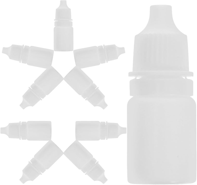 FAVOMOTO 10pcs 5ml Squeezable Eye Dropper Bottles Refillable Plastic Liquid Dropping Containers Portable for Travel and Essential Oils - Image 1