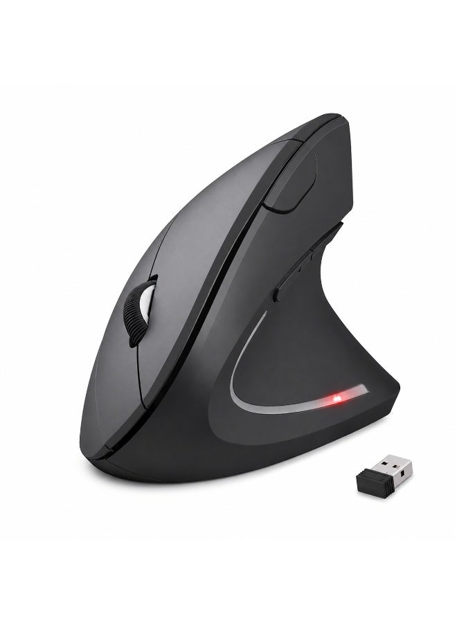 جي ديل ماوس لاسلكي عمودي مريح W925، ماوس عمودي مريح USB 2.4 جيجا هرتز، 800/1200 /1600 نقطة في البوصة، لأجهزة الكمبيوتر المحمولة وسطح المكتب والكمبيوتر الشخصي والكمبيوتر المحمول - Image 1