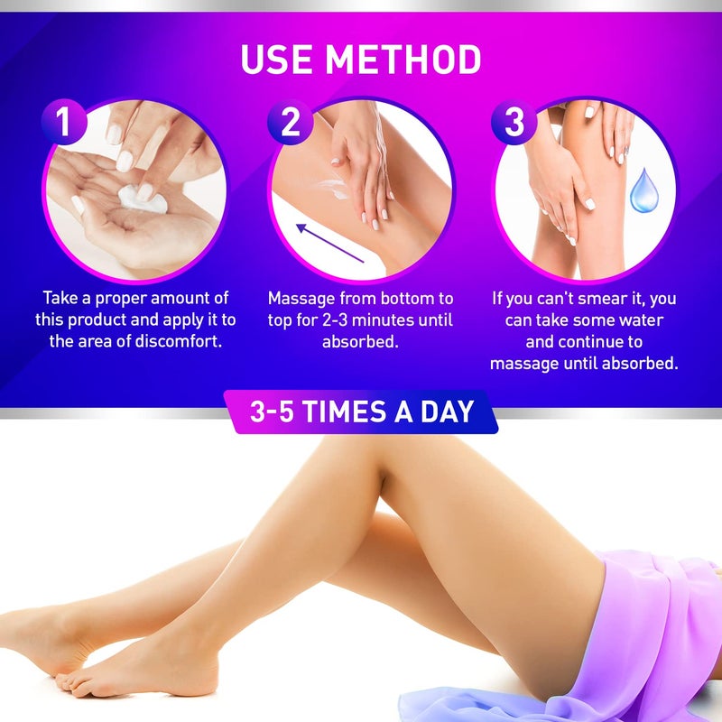 Pharmapulse Varicose & Spider Veins Soothing Leg Cream - Relaxing Leg Cream Formula - Fast-Acting Relief Cream - Expertly Crafted for Optimal Comfort 4oz - Image 4