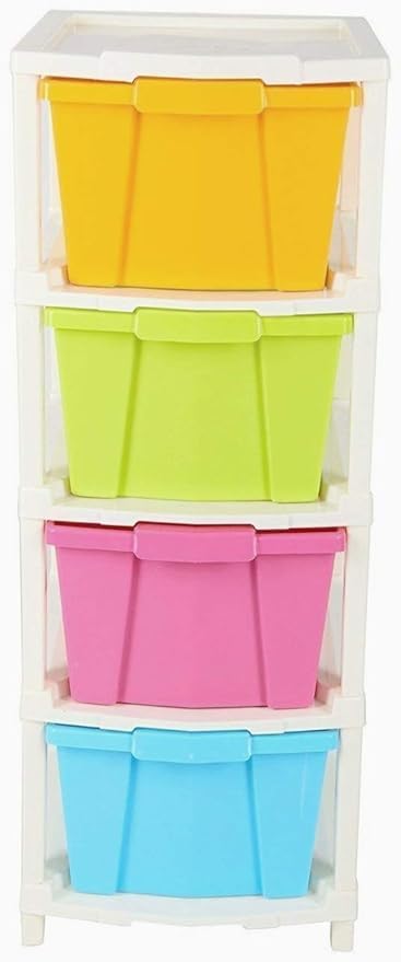 GANESH PROCESSING GANESH PROCESSING Plastic Modular Drawer Storage Chest Of Drawers Organizer Storage Box Large Stomo Racks For Multipurpose Antislip Shoes Organizers Brown 5 Layer - Image 3