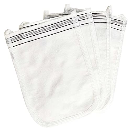 Cacala Turkish Exfoliating Gloves – Face & Body Exfoliation Mitts - Bath Hammam Spa Exfoliator Kese Glove - Body Scrub Glove to Remove Dead Skin – Brighten & Soften Skin – 4Pcs (White & Black) - Image 1