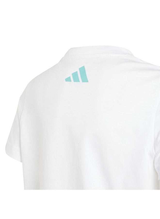 Adidas Mer Dna Gftee Y White Motorsport T-Shirts For Junior 7-8Y - Image 5