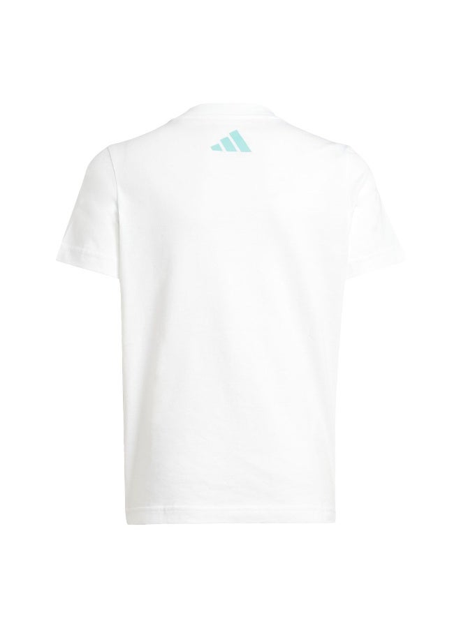 Adidas Mer Dna Gftee Y White Motorsport T-Shirts For Junior 7-8Y - Image 2