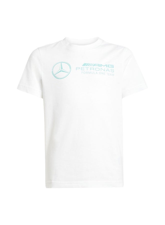 Adidas Mer Dna Gftee Y White Motorsport T-Shirts For Junior 7-8Y - Image 1