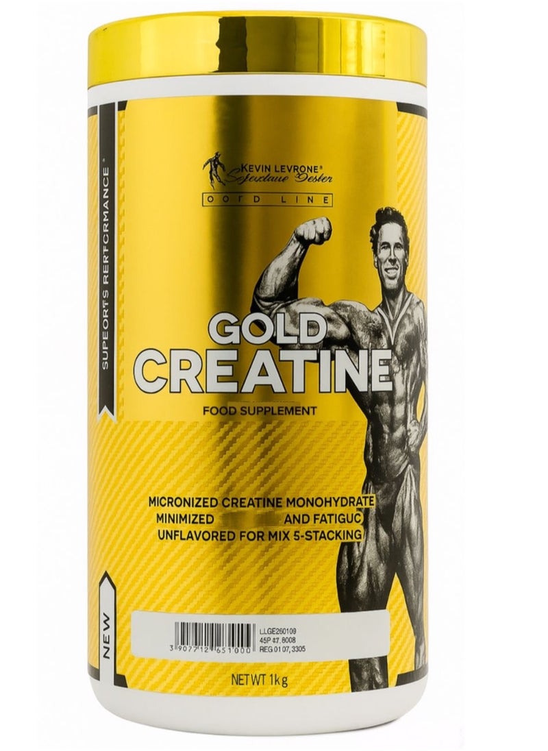 KEVIN LEVRONE Gold Creatine, Boost Energy Levels, Enhance Strength, 1000g, Unflavored  - Image 1