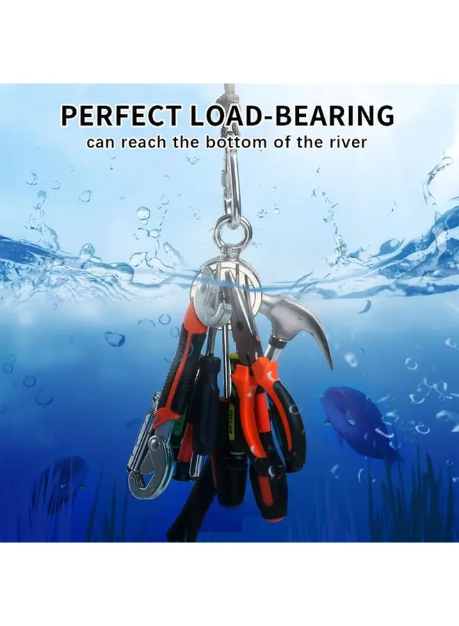 260 Lbs Double Sided Fishing Magnet 60mm With 20m Rope And Hooks - Image 5