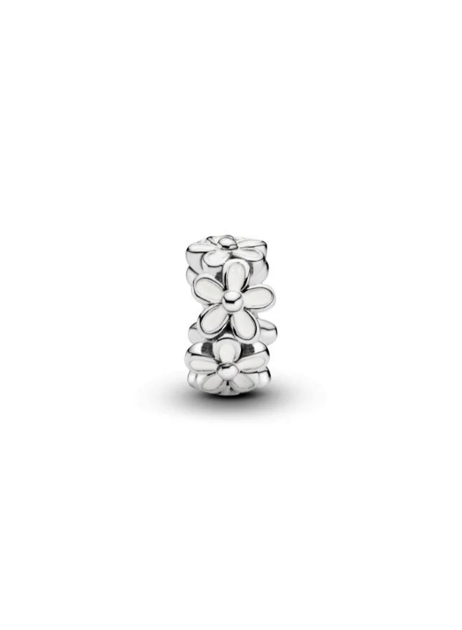 باندورا White Daisy Flower Spacer Charm