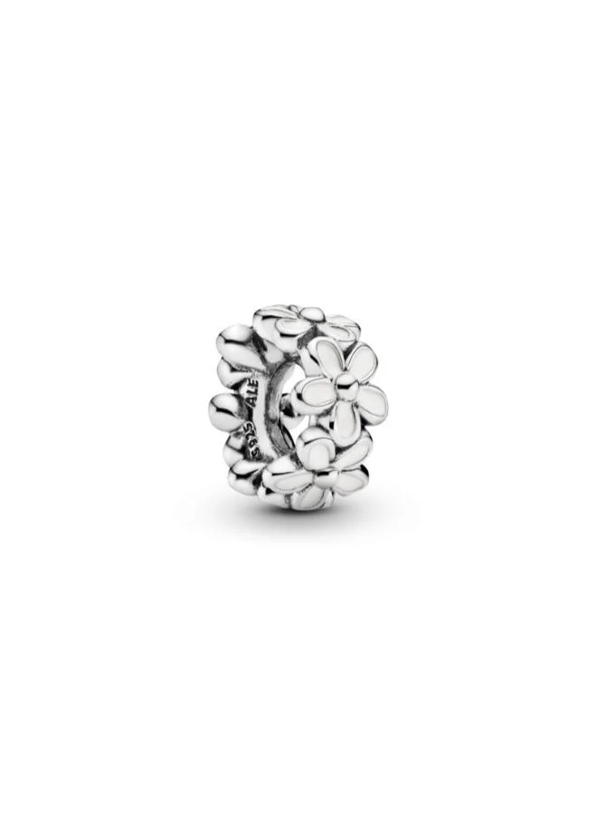 باندورا White Daisy Flower Spacer Charm