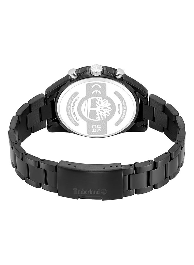 Timberland Men TBL SMU Men's 45mm Green Dial Black Metal Bracelet Chronograph Watch - Image 3