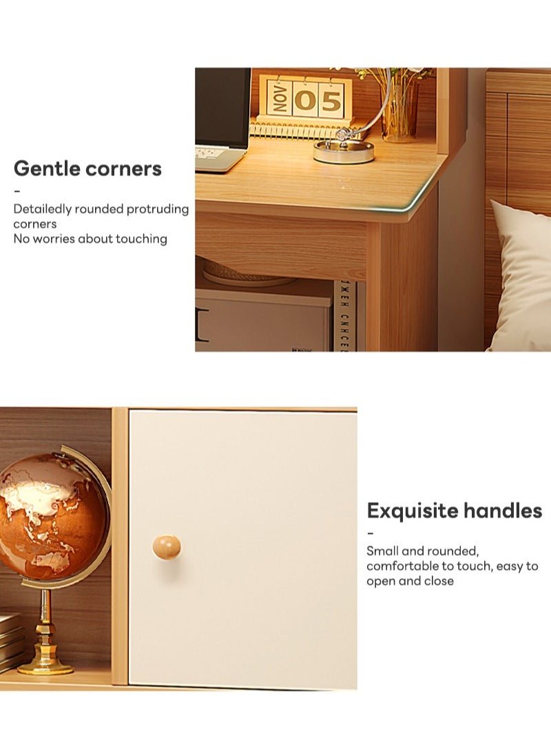 Sharpdo - Bedroom Home Desk Computer Desk Bookshelf Integrated Simple Study Table 100*48*113CM - Image 1