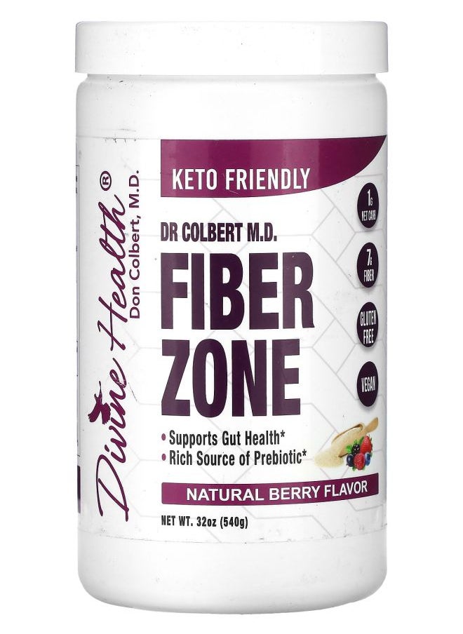 Divine Health Dr Colbert M.D. Fiber Zone Natural Berry 32 oz (540 g) 