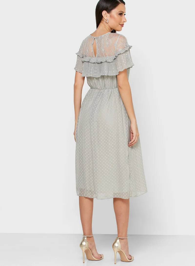 Little Mistress Lace Bardot Dress