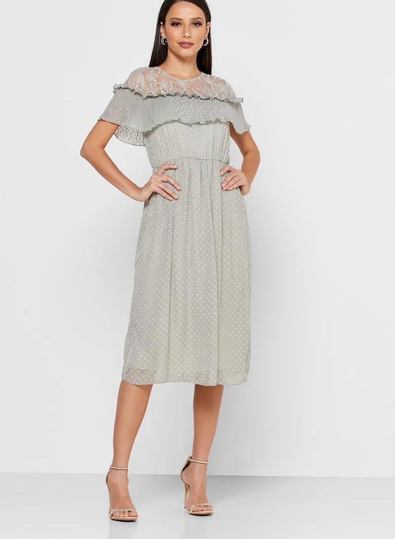 Little Mistress Lace Bardot Dress