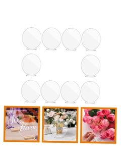 10 Pcs Round Acrylic Blank Place Cards for Dining, Weddings, and Events - Elegant Table Number and Food Label Cards for Parties and Special Occasions.