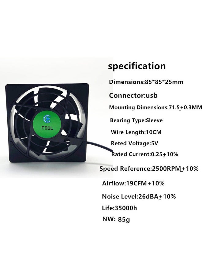 Generic 5V USB Power Radiator Mini Fan TV Box Cooling Fan  - Image 3