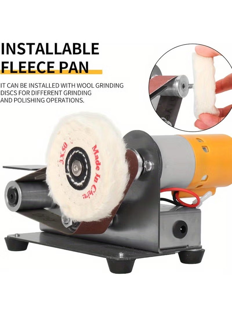 Mini Belt Sanding Machine 7 Speed Adjustable Bench Belt Sander Portable Sanding Machine Kit For Metal Wood DIY Handcraft Tool Sharpening - Image 2