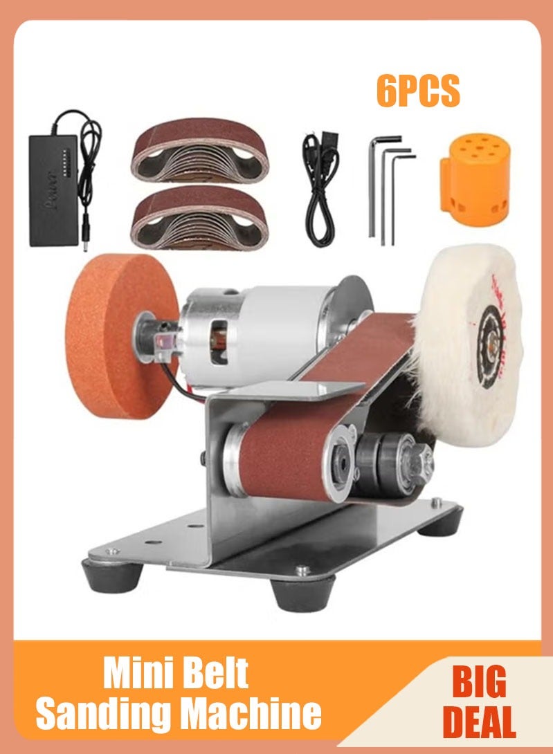 صغيرة حزام رمل آلة 7 سرعة قابل للتعديل مقعد حزام رمل محمولة رمل آلة مجموعة للخشب المعدني DIY أداة الحرف اليدوية الحادة - Image 1