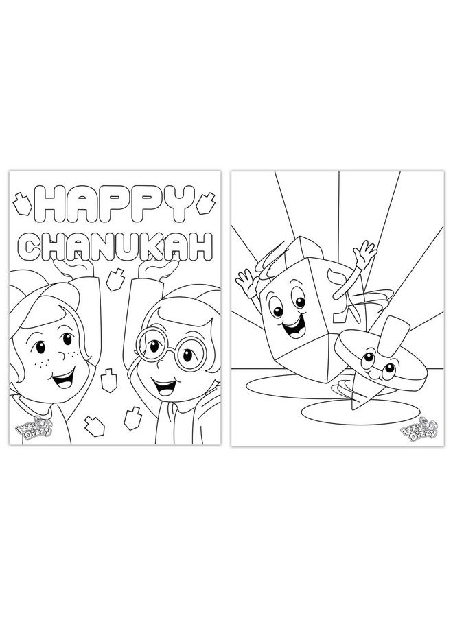 Izzy 'n' Dizzy Izzy 'n' Dizzy Hanukkah Coloring Book - Great for Partys and Gifts- Chanuka Coloring Book - 24 Pages - 3 Pack  - Image 4