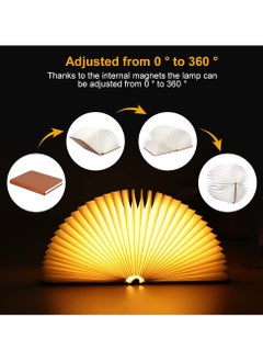 Chabeia Magnetic Book-Shaped LED Table Lamp – USB Rechargeable, Color-Changing, Eco-Friendly PU Leather, 800mAh Battery for Desk, Nightlight, and Gift Use  - Image 3