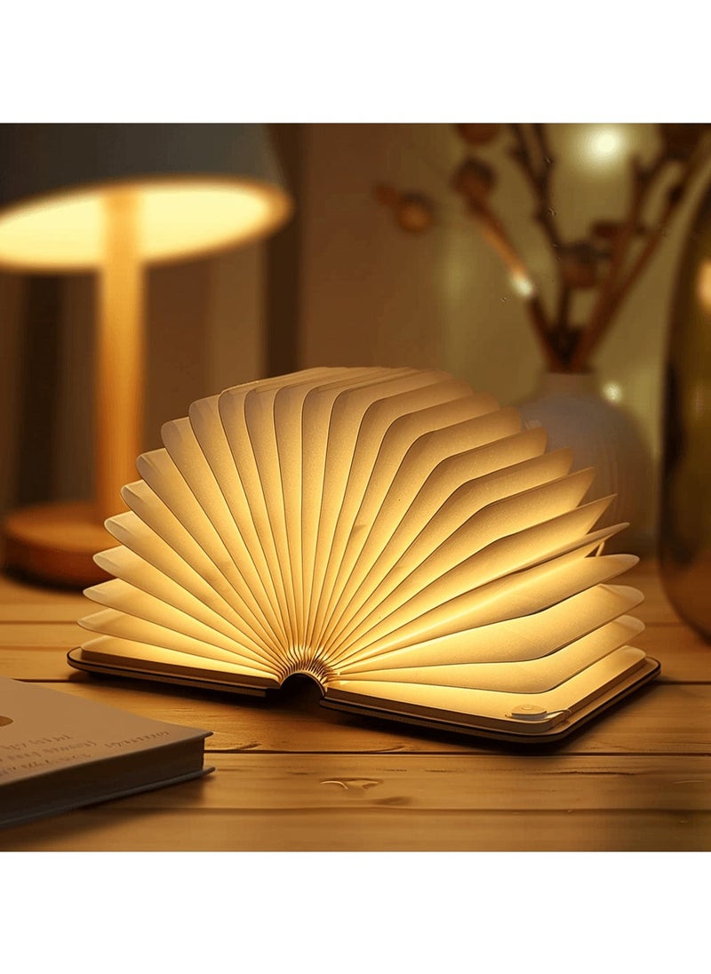 Chabeia - Magnetic Book-Shaped LED Table Lamp – USB Rechargeable, Color-Changing, Eco-Friendly PU Leather, 800mAh Battery for Desk, Nightlight, and Gift Use - Image 1