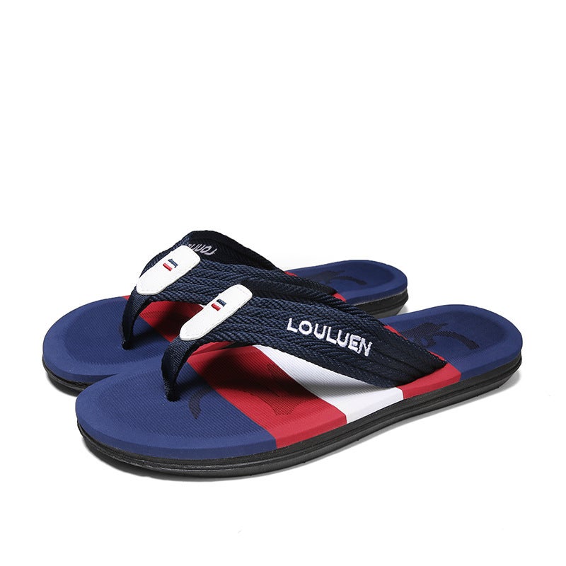 L-133 Ribbon Independent Station Outdoor Travel Large Size Outdoor Flip-Flops Men'S Shoes 39-45 - Image 2