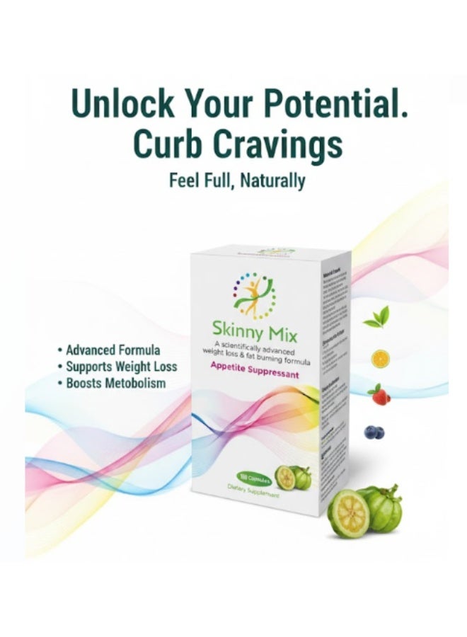 NutraVit Skinny Mix Appetite Suppressant 180 capsules - Image 3