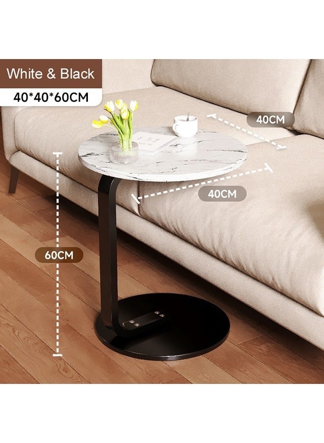 WALALLA Round Sturdy Nordic Style Coffee Table Sofa Side Table End Table For Living Room 40*40*60cm - Image 5