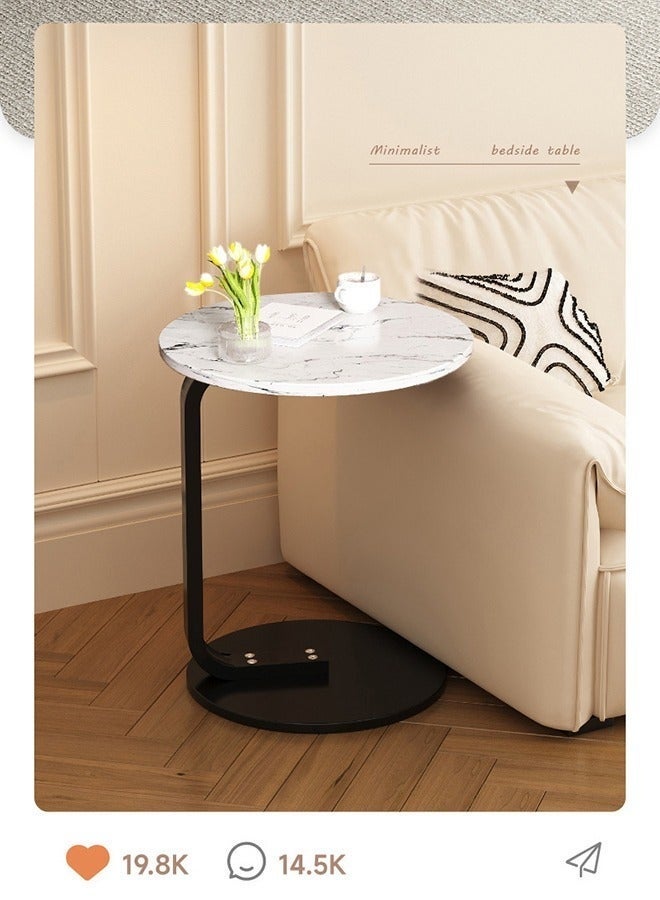 WALALLA Round Sturdy Nordic Style Coffee Table Sofa Side Table End Table For Living Room 40*40*60cm - Image 3
