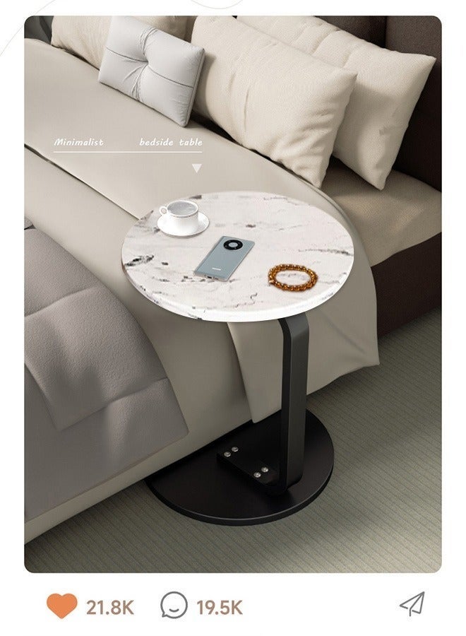 WALALLA Round Sturdy Nordic Style Coffee Table Sofa Side Table End Table For Living Room 40*40*60cm - Image 1