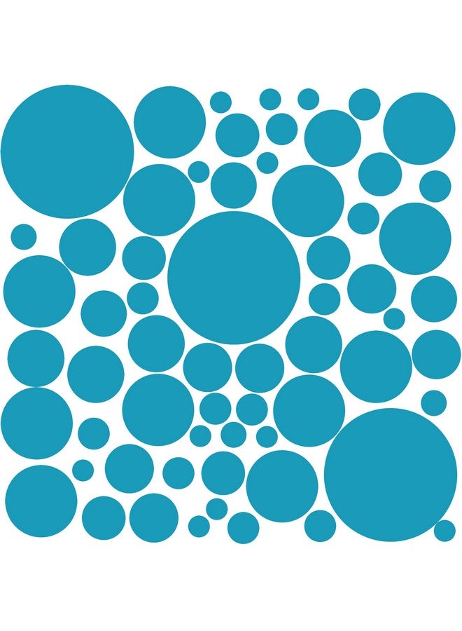 Create-A-Mural Polka Dot Wall Decals (63) Girls Room Wall Decor Stickers Wall Dots Vinyl Circle Peel & Stick Diy Bedroom Playroom Kids Room Baby Nursery Toddler To Teen Bedroom Decoration Gift 36.5 (Teal) - Image 1