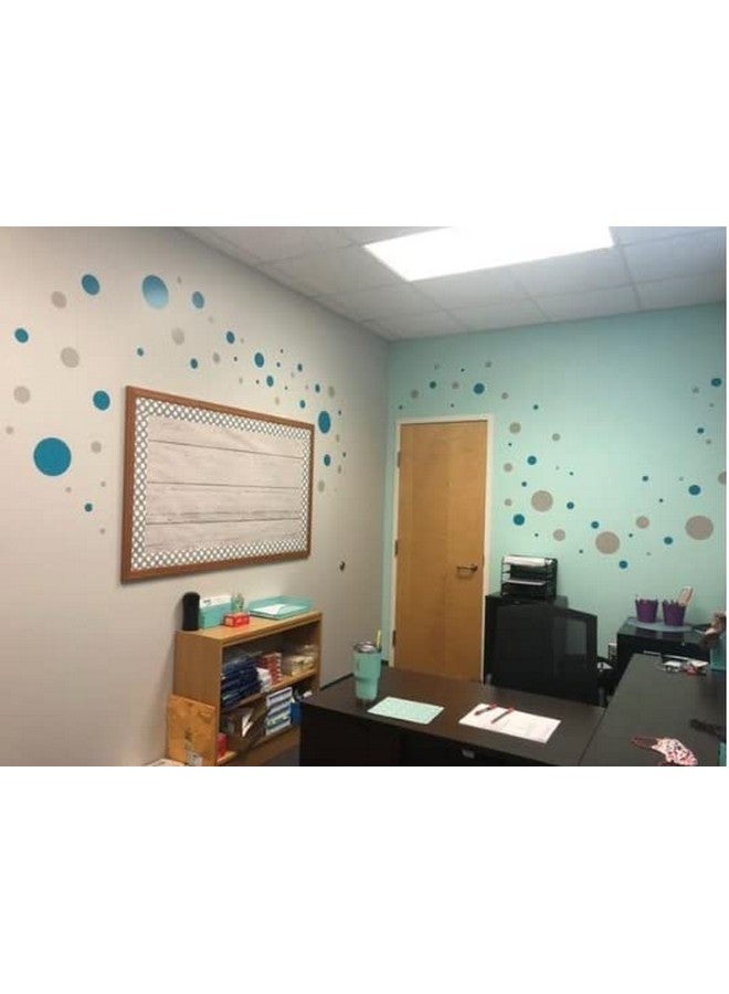 Create-A-Mural Polka Dot Wall Decals (63) Girls Room Wall Decor Stickers Wall Dots Vinyl Circle Peel & Stick Diy Bedroom Playroom Kids Room Baby Nursery Toddler To Teen Bedroom Decoration Gift 36.5 (Teal) - Image 3
