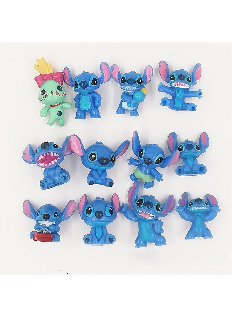 Y&D 12-Piece Stitch Theme Figure Set, Mini Cute Party Cake Set Desktop Decorations Gifts Cupcake Figures Party Supplies Cake Toppers Figures Gift Kids Toys  - Image 1
