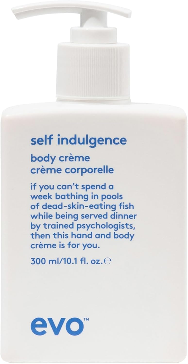 evo Self Indulgence Body Moisturising Creme Gentle Hydrating Cream and Nourishing Bath Cleanser Natural Deep Soothing Sensitive Dry Skin 300ml 101floz