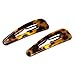 Parcelona French Clic Clac Savana Extra Large 3 Â¼â€ Celluloid Acetate Set of 2 Snap Hair Clip Pins for Women and Girls - Image 2