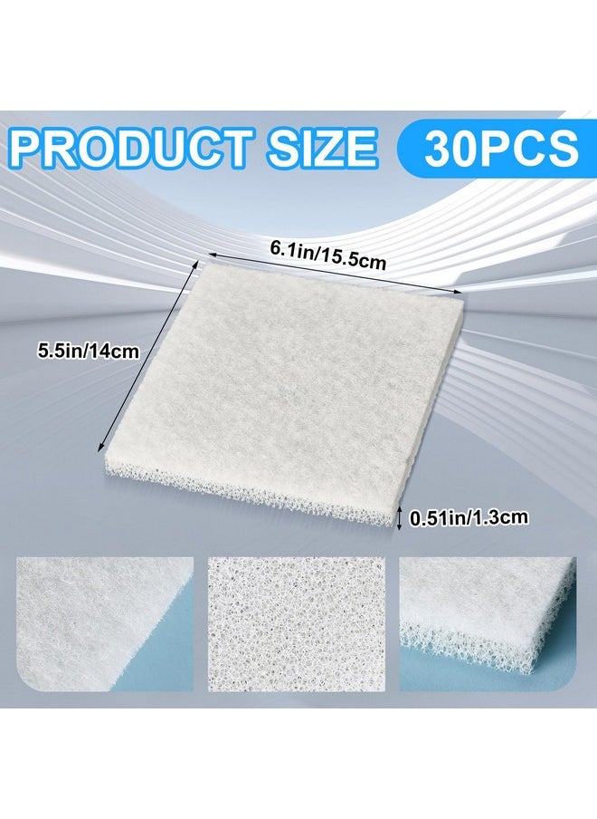 Maxcheck Maxcheck 30 Pcs Poly Foam Pad Compatible with Fluval C4 Sponge White Filter Foam Aquarium Filter Pad Media Replacement  - Image 2